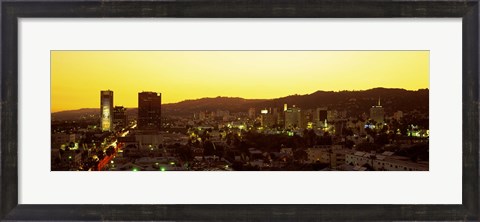 Framed Hollywood Hills, Hollywood, California, USA Print