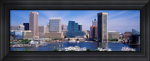 Framed Inner Harbor Federal Hill Skyline Baltimore MD Print