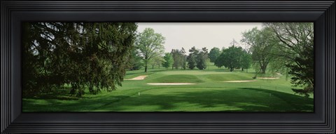 Framed Sand trap at a golf course, Baltimore Country Club, Maryland, USA Print
