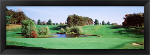 Framed Pond at a golf course, Baltimore Country Club, Baltimore, Maryland, USA Print