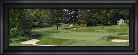 Framed Sand traps on the golf course at Baltimore Country Club, Baltimore Print