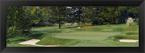 Framed Sand traps on the golf course at Baltimore Country Club, Baltimore Print