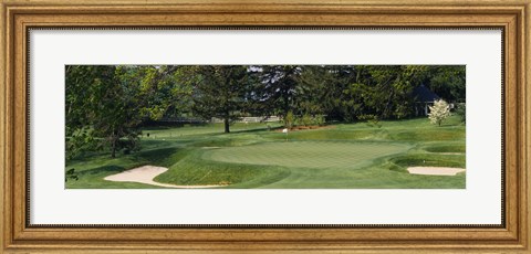 Framed Sand traps on the golf course at Baltimore Country Club, Baltimore Print