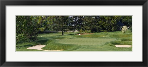 Framed Sand traps on the golf course at Baltimore Country Club, Baltimore Print