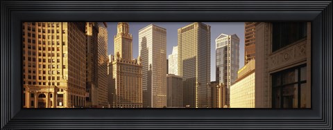 Framed Close up of Skyscrapers in Chicago Print
