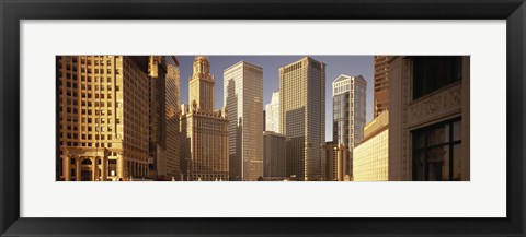 Framed Close up of Skyscrapers in Chicago Print