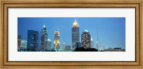 Framed Skyline Atlanta GA USA Print
