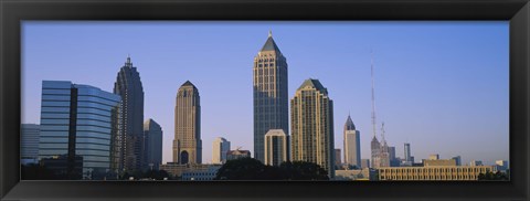 Framed Atlanta skyline, Georgia Print