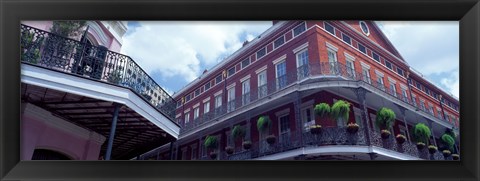 Framed Wrought Iron Balcony New Orleans LA USA Print