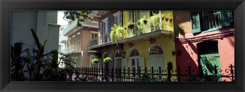 Framed Buildings along the alley, Pirates Alley, New Orleans, Louisiana, USA Print