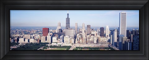 Framed Chicago Skyline from a Distance Print