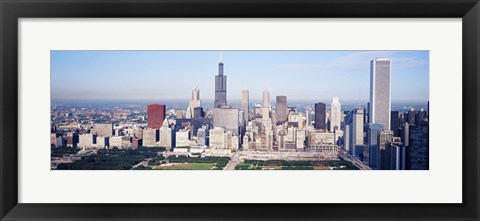Framed Chicago Skyline from a Distance Print