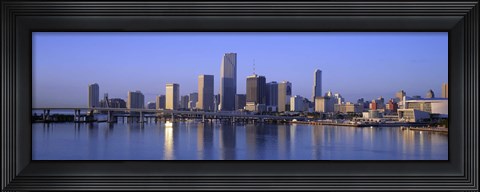 Framed Skyline Miami FL USA Print