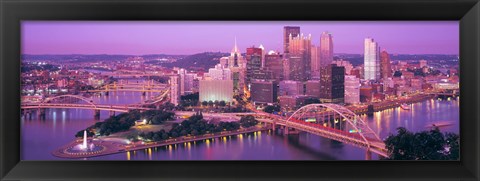 Framed Dusk, Pittsburgh, Pennsylvania, USA Print