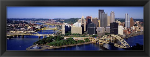 Framed Pittsburgh Skyline Print