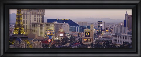 Framed High angle view of buildings in a city, Las Vegas, Nevada Print