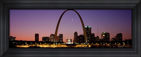 Framed Night view of St Louis MO Print