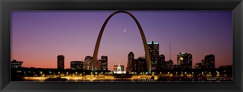 Framed Night view of St Louis MO Print