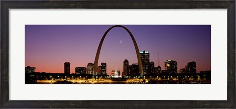 Framed Night view of St Louis MO Print