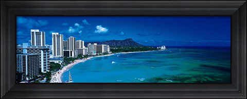Framed Waikiki Beach Honolulu Oahu HI USA Print
