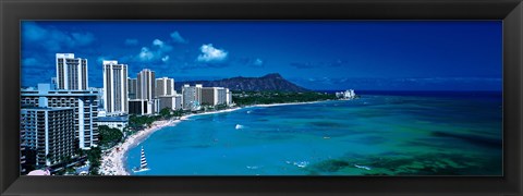 Framed Waikiki Beach Honolulu Oahu HI USA Print