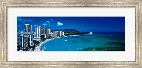 Framed Waikiki Beach Honolulu Oahu HI USA Print