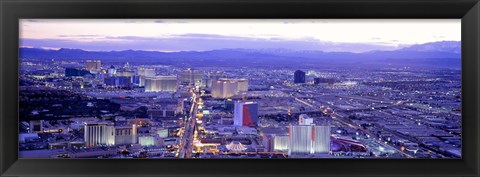 Framed Dusk The Strip Las Vegas NV USA Print