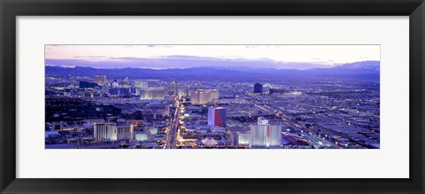 Framed Dusk The Strip Las Vegas NV USA Print