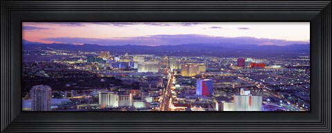 Framed Dusk Las Vegas NV USA Print