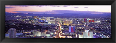 Framed Dusk Las Vegas NV USA Print