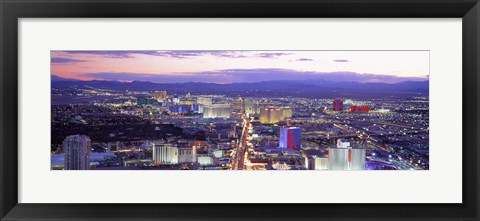 Framed Dusk Las Vegas NV USA Print
