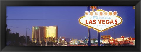 Framed Las Vegas Sign, Las Vegas Nevada, USA Print