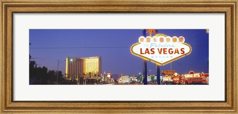 Framed Las Vegas Sign, Las Vegas Nevada, USA Print