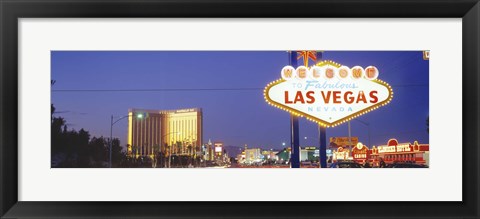 Framed Las Vegas Sign, Las Vegas Nevada, USA Print