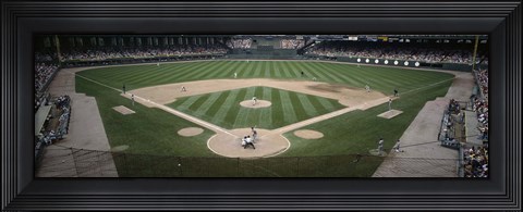 Framed Baseball match in progress, U.S. Cellular Field, Chicago, Cook County, Illinois, USA Print