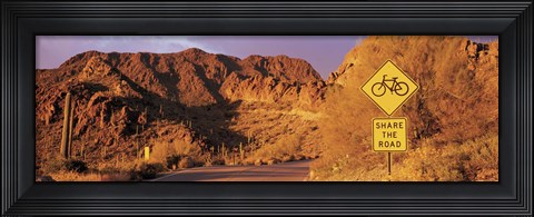 Framed Gates Pass Road Tucson Mountain Park Arizona USA Print