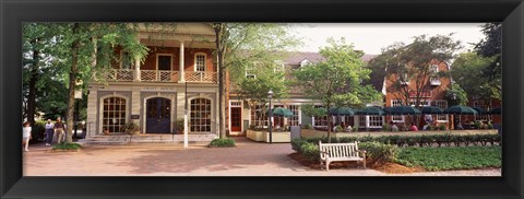 Framed Tourist In Town Square, Williamsburg, Virginia, USA Print