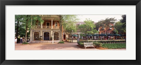 Framed Tourist In Town Square, Williamsburg, Virginia, USA Print