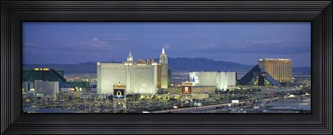 Framed Dusk The Strip Las Vegas NV Print