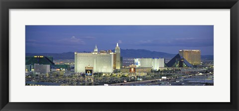 Framed Dusk The Strip Las Vegas NV Print