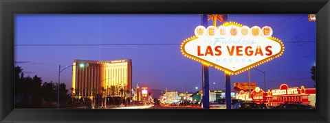 Framed Welcome Sign Las Vegas NV Print