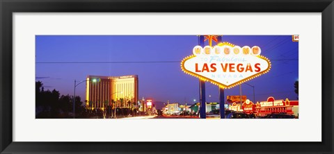 Framed Welcome Sign Las Vegas NV Print