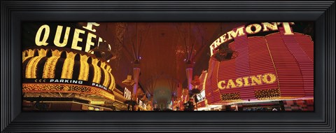 Framed Looking Down Fremont Street Las Vegas NV USA Print