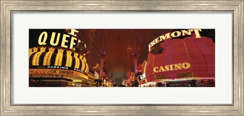 Framed Looking Down Fremont Street Las Vegas NV USA Print
