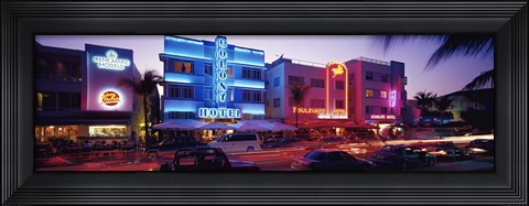 Framed Ocean Drive South Beach Miami FL USA Print