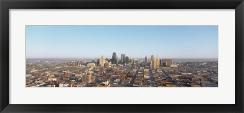 Framed Aerial view of a cityscape, Kansas City, Missouri, USA Print