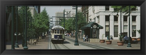 Framed Main Street Trolley Court Square Memphis TN Print