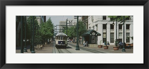 Framed Main Street Trolley Court Square Memphis TN Print