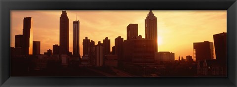 Framed Sunset Skyline, Atlanta, Georgia, USA Print