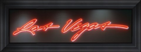 Framed Las Vegas Sign, Las Vegas Convention Center, Nevada, USA Print